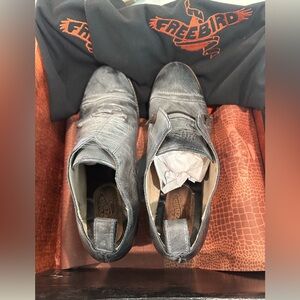 Freebird Gray Ankle Boots -Mabel